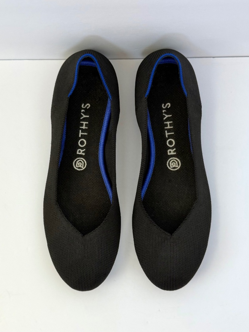 Rothy’s The Flat Black Solid Ballet Flats Women’s 9.5 Washable